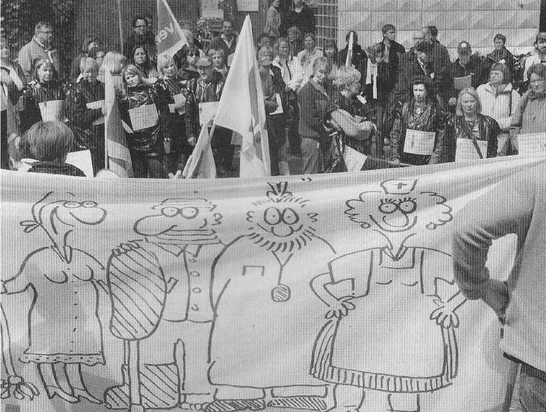 Klinikpersonal protestiert am 26.05.2010